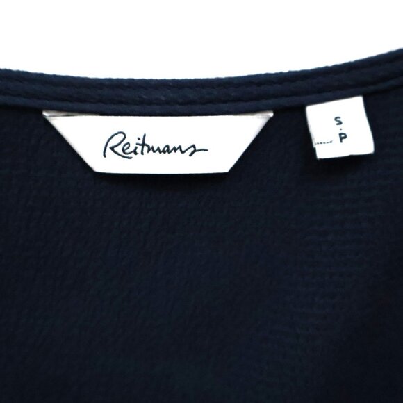 Navy Blue Blouse- Size S- Reitmans - Picture 3 of 10